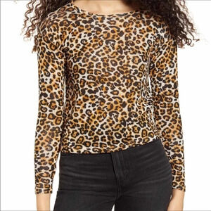 Hiatus Leopard print long sleeve Sweater Top Size Small 
NWT